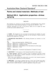 AS/NZS 1580.205.4: 06/05/1998 Paints and related materials – Methods of test, Method 205.4: Application properties – Airless spraying