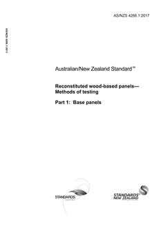 AS/NZS 4266.1: 12/13/2017 Reconstituted wood-based panels – Methods of testing, Part 1: Base panels