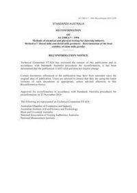 AS 2300.4.7: 12/05/1994 Methods of chemical and physical testing for the dairying industry, Method 4.7: Dried milk and dried milk products – Determination of the heat stability of skim milk powder