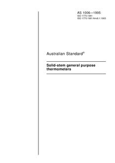 AS 1006: 01/01/1995 Solid-stem general purpose thermometers