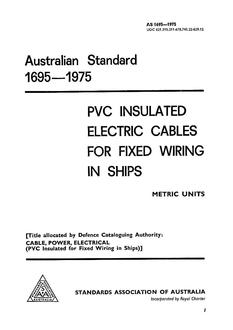 AS 1695: 01/01/1975 PVC insulated electric cables for fixed wiring in ships