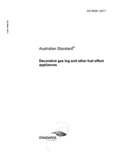 AS 4558: 01/27/2011 Decorative gas log and other fuel effect appliances