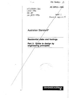AS 2870.2: 07/16/1990 Residential slabs and footings – Guide to design by engineering principles