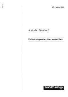 AS 2353: 01/01/1992 Pedestrian push-button assemblies