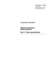 AS 3731.2: 10/05/1995 Stationary batteries – Nickel-cadmium, Part 2: Valve-regulated type