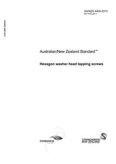 AS/NZS 4409: 08/26/2015 Hexagon washer head tapping screws