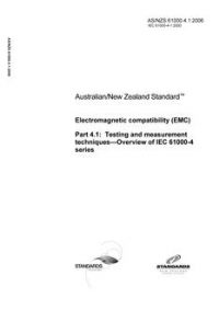 AS/NZS 61000.4.1: 06/01/2006 Electromagnetic compatibility (EMC), Part 4.1: Testing and measurement techniques – Overview of IEC 61000-4 series