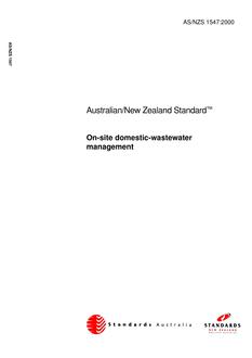 AS/NZS 1547: 01/01/2000 On-site domestic wastewater management