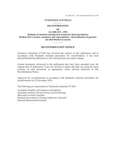AS 2300.10.5: 05/13/1991 Methods of chemical and physical testing for the dairying industry, Method 10.5: Caseins, caseinates and coprecipitates – Determination of particle-size distribution in caseins