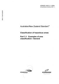AS/NZS 2430.3.1: 05/20/2004 Classification of hazardous areas, Part 3.1: Examples of area classification – General