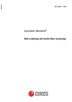 AS 4288: 01/01/1999 Soft underlays for textile floor coverings