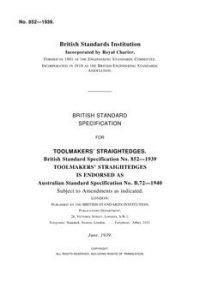 AS B72: 01/01/1940 Toolmakers’ straightedges