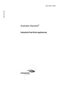 AS 1375: 10/25/2013 Industrial fuel-fired appliances