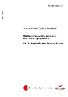 AS/NZS 4769.2: 04/20/2000 Radiocommunications equipment used in the paging service, Part 2: Amplitude modulated equipment