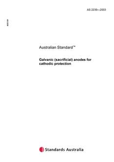 AS 2239: 11/24/2003 Galvanic (sacrificial) anodes for cathodic protection