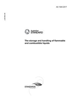 AS 1940: 08/01/2017 The storage and handling of flammable and combustible liquids