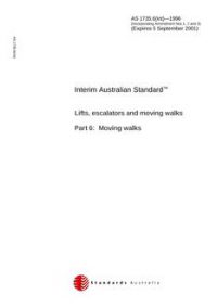 AS 1735.6(INT): 01/01/1996 Lifts, escalators and moving walks, Part 6: Moving walks