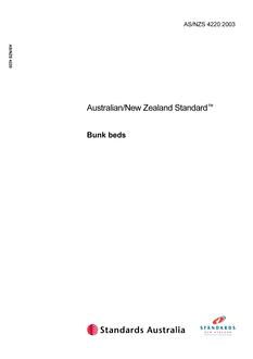 AS/NZS 4220: 11/17/2003 Bunk beds