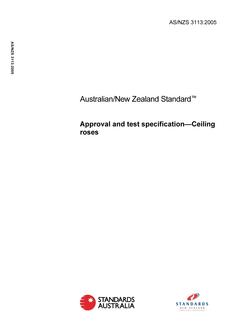 AS/NZS 3113: 01/06/2005 Approval and test specification – Ceiling roses