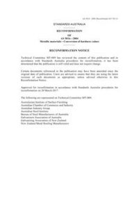 AS 5016: 05/27/2004 Metallic materials – Conversion of hardness values