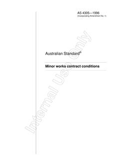AS 4305: 01/01/1996 Minor works contract conditions