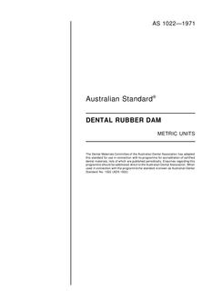 AS 1022: 01/01/1971 Dental rubber dam AS 1022: 01/01/1971 Dental rubber dam