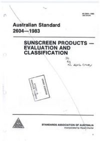 AS 2604: 04/04/1983 Sunscreen products – Evaluation and classification