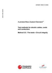 AS/NZS 1660.5.5: 01/01/2005 Test methods for electric cables, cords and conductors, Part 5.5: Fire tests – Circuit integrity
