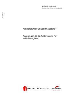 AS/NZS 2739: 03/05/1999 Natural gas (CNG) fuel systems for vehicle engines