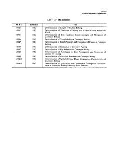 AS 1334 (LST): 01/01/1982 Methods of testing conveyor and elevator belting