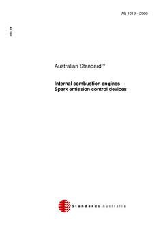 AS 1019: 08/01/2000 Internal combustion engines – Spark emission control devices