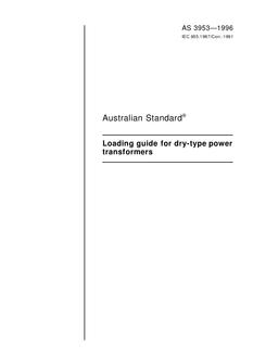 AS 3953: 02/05/1996 Loading guide for dry-type power transformers