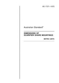 AS 1737: 01/01/1975 Dimensions of scarifier share mountings