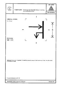 AS 1104S (5167): 01/01/1978 Informative symbols for use on electrical and electronic equipment – Monitoring input data after writing or recording on an information carrier