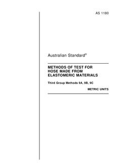 AS 1180.9B: 01/01/1973 Methods of test for hose made from elastomeric materials, Method 9B: Hardness of vulcanized rubbers of low hardness (10 to 35 IRHD)