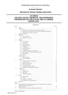 AS 2464.6: 07/03/1983 Methods of testing thermal insulation – Steady-state thermal transmission properties by means of the guarded hot plate