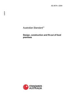 AS 4674: 02/11/2004 Design, construction and fit-out of food premises