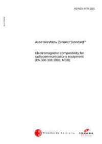 AS/NZS 4778: 01/01/2001 Electromagnetic compatibility for radiocommunications equipment