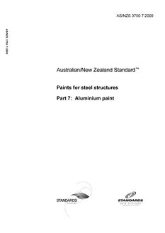 AS/NZS 3750.7: 06/22/2009 Paints for steel structures, Part 7: Aluminium paint