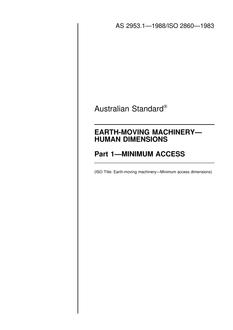 AS 2953.1: 01/01/1988 Earth-moving machinery – Human dimensions – Minimum access