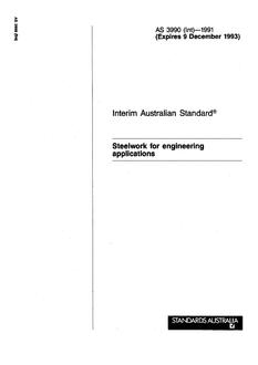 AS 3990(INT): 12/31/1990 Steelwork for engineering applications