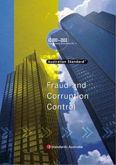 AS 8001: 01/01/2003 Corporate governance – Fraud and corruption control