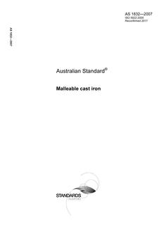 AS 1832: 01/29/2007 Malleable cast iron