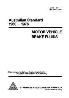 AS 1960: 01/01/1976 Motor vehicle brake fluids