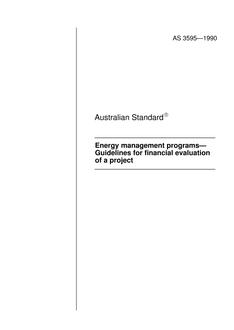 AS 3595: 01/25/1990 Energy management programs – Guidelines for financial evaluation of a project