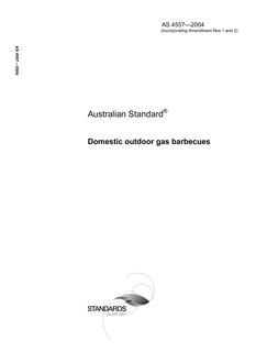 AS 4557: 08/04/2004 Domestic outdoor gas barbecues
