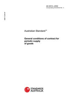 AS 4912: 02/25/2002 General conditions of contract for periodic supply of goods