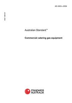 AS 4563: 01/01/2004 Commercial catering gas equipment