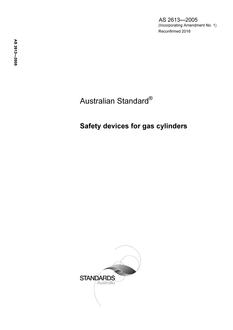 AS 2613: 08/22/2005 Safety devices for gas cylinders