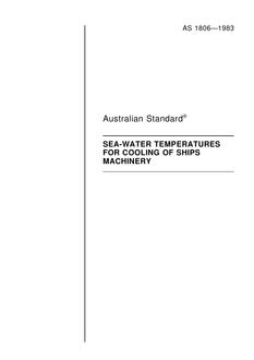 AS 1806: 06/05/1983 Sea water temperatures for cooling of ships machinery